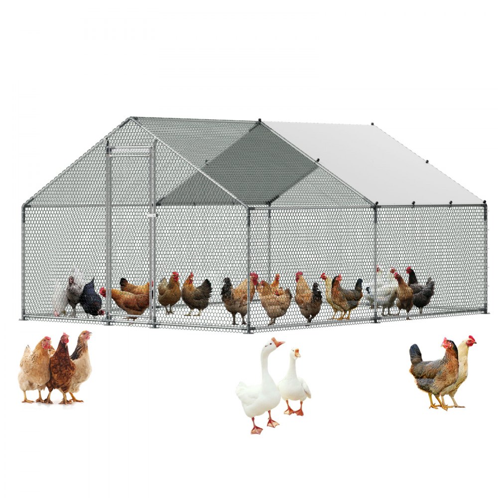 VEVOR walk-in metal chicken coop 9.8x13.1 ft