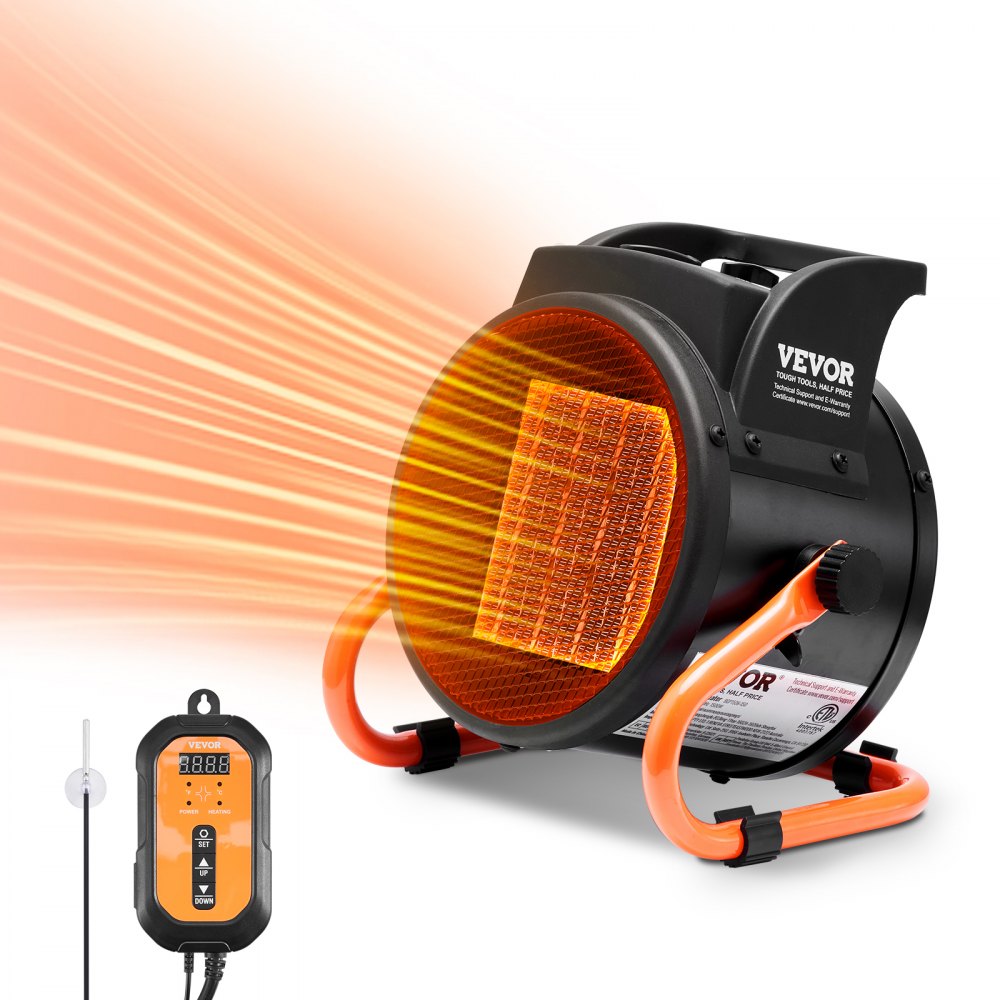 VEVOR greenhouse heater with thermostat 1500W