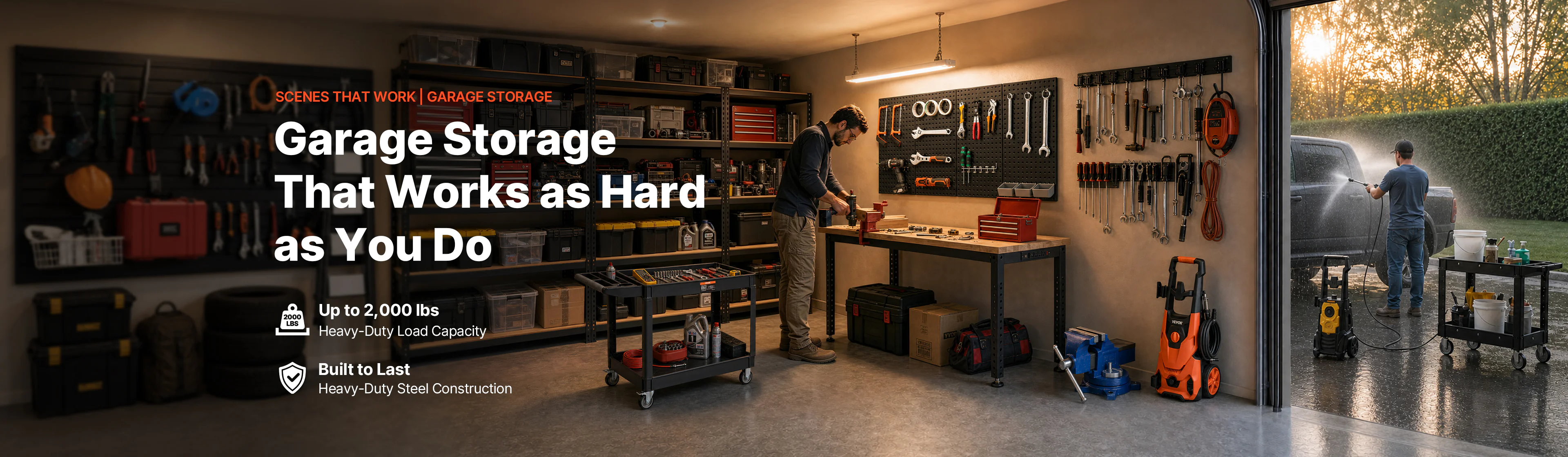 Garage Storage That Works as Hard as You Do. Up to 2,000 lbs heavy-duty load capacity. Built to last, heavy-duty steel construction.
