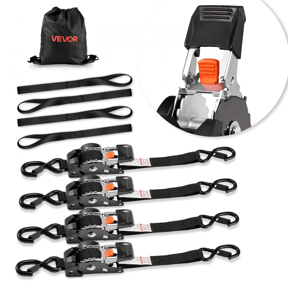 VEVOR retractable ratchet straps 4-pack