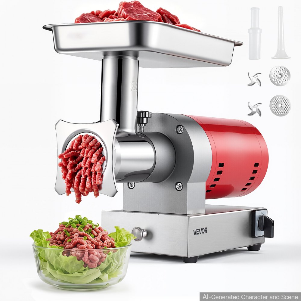 VEVOR 800W electric meat grinder with stainless steel body