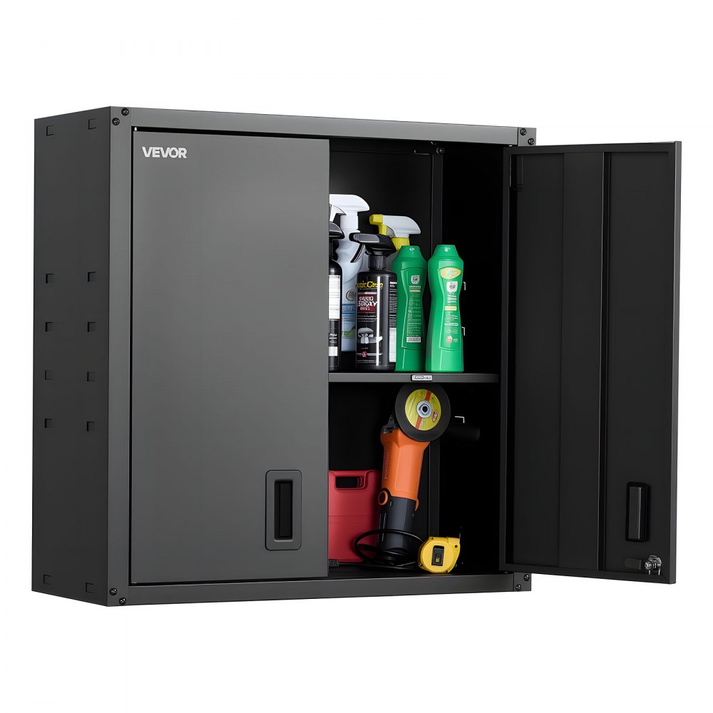 VEVOR metal wall cabinet 30 inch mounted on garage wall