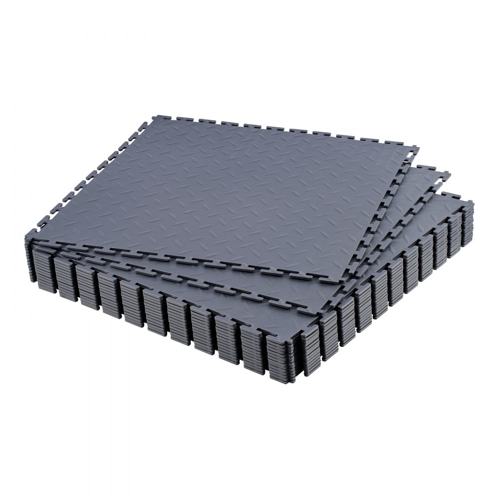 VEVOR interlocking garage floor tiles diamond plate 16 pack